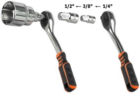 Комплект от 163бр. 1/2", 1/4", 3/8" гаечни ключове CrV Professional