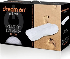 Възглавница Dream On, Memory Balance, 55x32x11, Мемори пяна