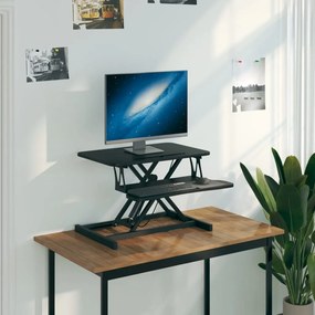 336397 vidaXL Регулируемо бюро, 60x40x(13-41,5) см, стомана и инженерно дърво