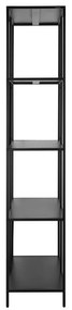 Черна метална библиотека 75x180 cm Charleston – Støraa