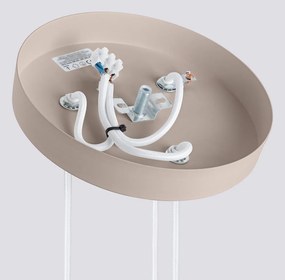 Кафяво-сиво метално висящо осветително тяло ø 19,5 cm Gleam – Sollux