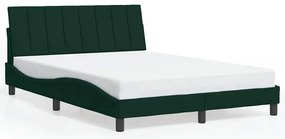 3207840 vidaXL Рамка за легло без матрак Hanko, тъмнозелена, 120x200 см, кадифе