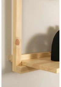 Стенна библиотека от масивен бор в естествен цвят 192x47,5 cm Groove – Karup Design