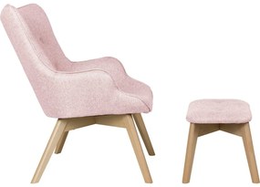 Светлорозов фотьойл с табуретка Niko – Ropez