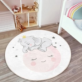 Бял детски килим ø 80 cm Comfort - Mila Home