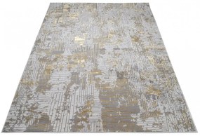 Модерен сив килим със златен мотив Ширина: 160 см | Дължина: 230 см