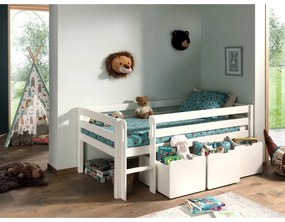 Бяло детско повдигнато легло , 90 x 200 cm Pino - Vipack