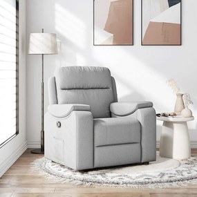 4015689 vidaXL Recliner Chair Cloud Grey Fabric
