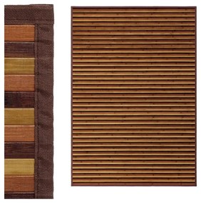 Бамбуков килим в кафяво и цвят горчица 140x200 cm – Casa Selección