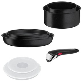 Алуминиев комплект съдове 8 бр. INGENIO Black stone L3998802 – Tefal