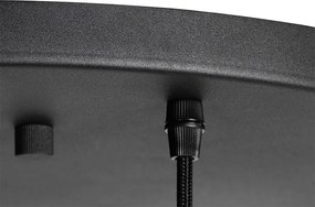 Смарт висяща лампа черна със златно стъкло 7 светлини вкл. 7 Wifi A60 - Pallon