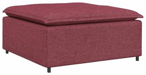 4104480 vidaXL Модулен диван с табуретка, бордо, 100x100x48 см