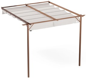 NA Blumfeldt Pantheon Wall Pergola, стенна пергола, 3 x 3 м, прахово боядисана стомана, устойчива на атмосферни влияния
