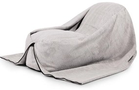 Светлосив детски пуф от рипсено кадифе Cocoon 120 – SLOWDOWN