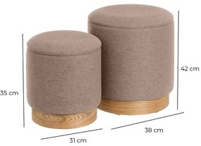 Светлокафява табуретка – Casa Selección