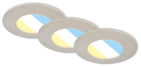 Briloner 7598032 -К-кт 3x LED Лампа за вграждане в баня LED/4,9W/230V IP44 хром