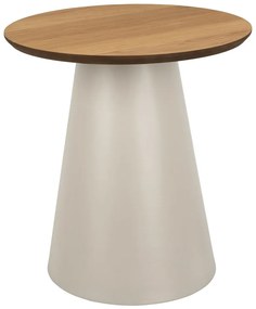 Кръгла масичка за кафе с дъбов плот в кремав и в естествен цвят ø 45 cm Soli – Actona