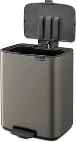 Сиво стоманено кошче за боклук с педал 12 l Bo – Brabantia