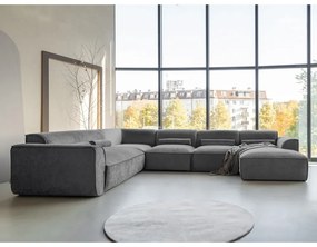 Сив ъглов диван (ляв ъгъл/"U" форма) Flex Felix – Miuform