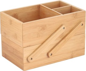 Бамбуков органайзер за козметика в естествен цвят Isalys – MSV