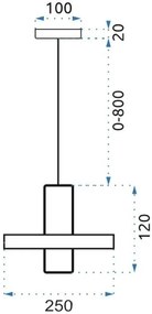 Пендел Gold LED APP553-1CP