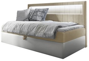 Тапицирано легло ELIZA + топер, 90x200, fresh 1