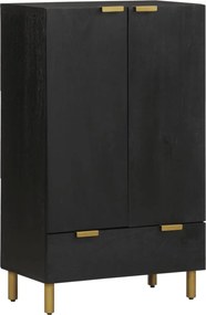 4017678 vidaXL Висок шкаф, черен, 60x33x100 см, инженерно дърво