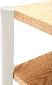 Кремав/в светло естествен цвят стелаж от декор от дъб 126x128x43 cm Bona – Teulat