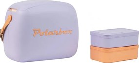Хладилна чанта Polarbox Pop, 6 литра, Включени 2 кутии за обяд, Запазва студено до 24 часа, Лилав/Оранжев