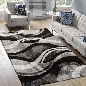Оригинален килим с абстрактен десен в сив цвят Ширина: 120 см | Дължина: 170 см