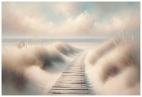 Тапет – Пясъчен плаж с дървена пътека