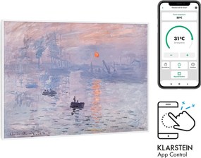 Klarstein Wonderwall Air Art Smart, инфрачервен нагревател, 80 x 60 cm, 500 W, апликация, изгяващо слънце