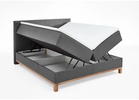 Тъмносиво боксспринг легло с място за съхранение 180x200 cm Catania - Meise Möbel