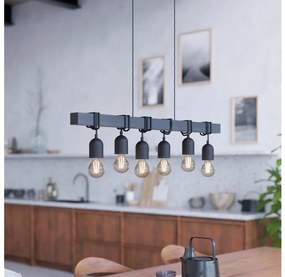 Eglo 44062 - Полилей на кабел TOWNSHEND 6xE27/60W/230V