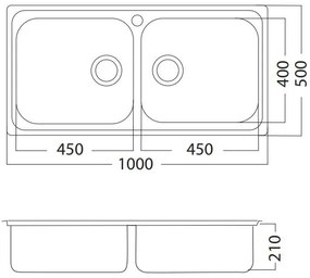 Мивка Apell Linear 8540-Текстурирана