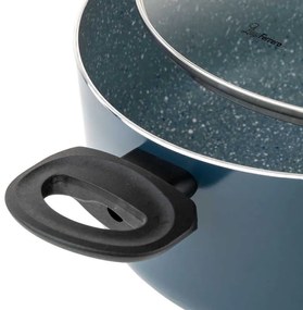 Тенджера Luigi Ferrero Prima FR-2244, 22x9.5 см, 3.1 л, Незалепващо покритие, Стъклен капак с отвор за пара, Индукция, Тъмносин