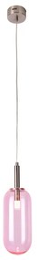 Лилаво LED висящо осветително тяло със стъклен абажур ø 13 cm Fiuggi – Candellux Lighting