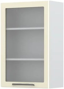 Висящ шкаф Modena V9-60-1KS with Витрина-White - Beige