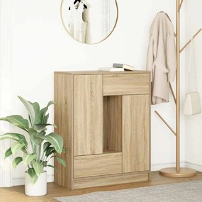 861852 vidaXL Бюфет с чекмеджета и вратички, дъб сонома, 73x31x90 см
