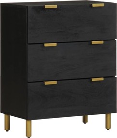 4017651 vidaXL Сайдборд, черен, 60x33x75 см, инженерно дърво