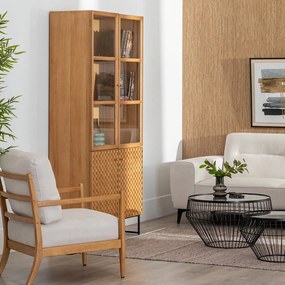 Витрина от декор от ясен в естествен цвят 84,5x198 cm – Ixia