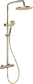 Душ комплект с термостатен смесител DRAGOR, полирано месингово покритие
