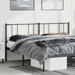352516 vidaXL Метална табла за глава, черна, 180 см