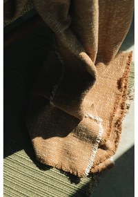 Памучно одеяло в цвят жълта охра 130x180 cm Handloom – Lorena Canals