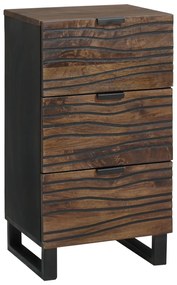 Sonata H Страничен шкаф на 40x33.5x75 см от масивно мангово дърво
