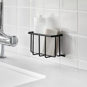 Черна метална стойка за перилни препарати без пробиване Film Hook – YAMAZAKI