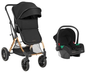 Комбинирана бебешка количка 3в1 One KIKAABOO - Black
