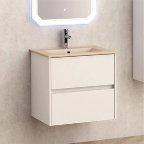 Конзолен PVC шкаф ICP 5955 + МИВКА ICC 6066BG БЕЖОВ МАТ, Inter Ceramic, 59x45x55см