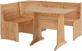 Ъглова пейка и маса за хранене от масивна борова дървесина Samantha - Støraa