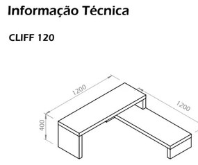 Бяла променлива маса за телевизор орех Cliff - TemaHome